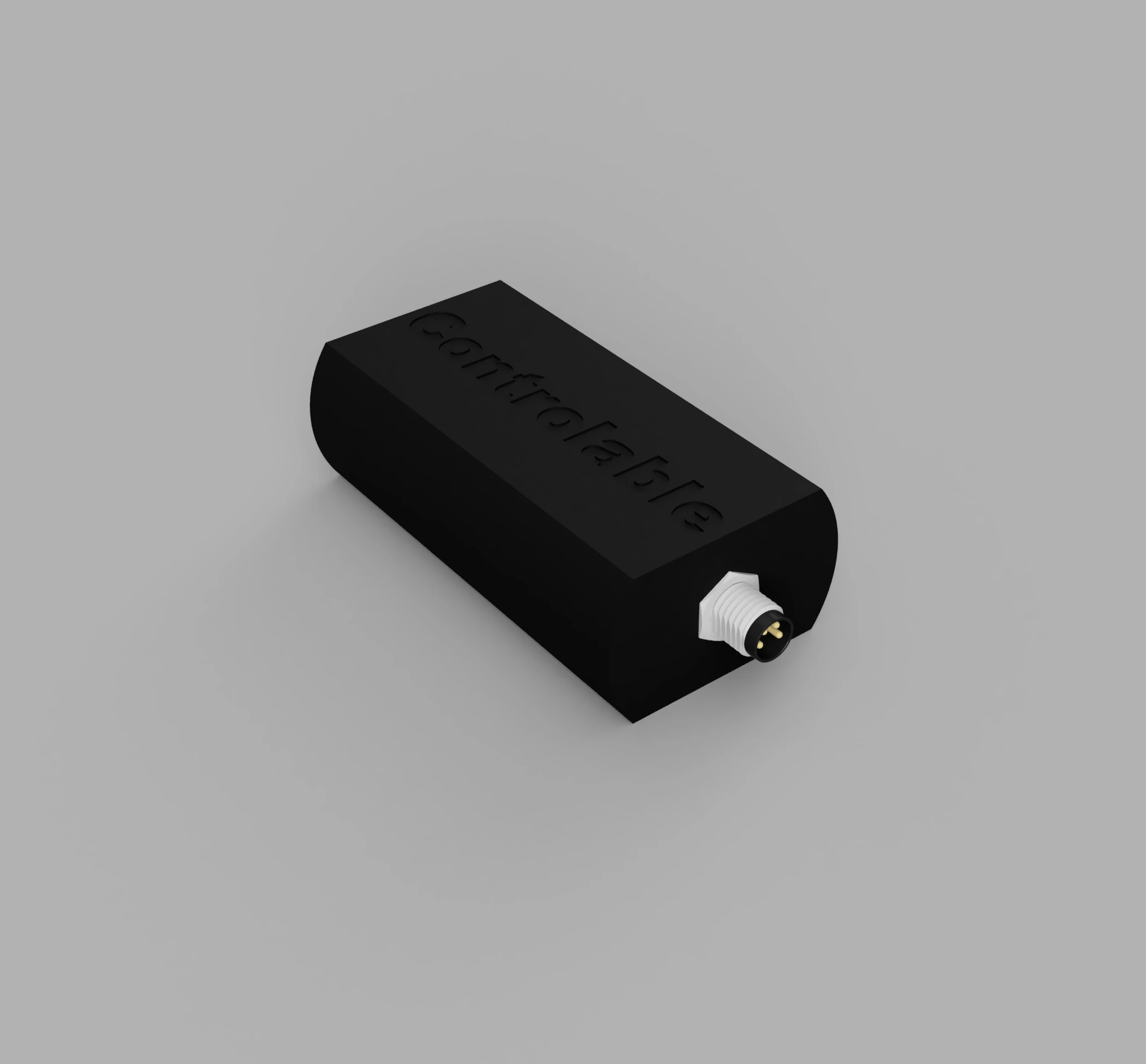 Controlable vibration sensor housing with a connector